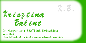 krisztina balint business card